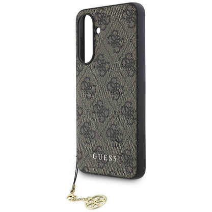 Custodia per Samsung Galaxy A36 A366, Guess, 4G Charm, Marrone