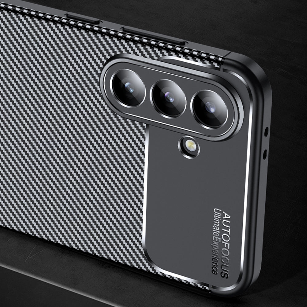 Hülle für Samsung Galaxy A36 A366, Techsuit, CarbonFiber, Schwarz