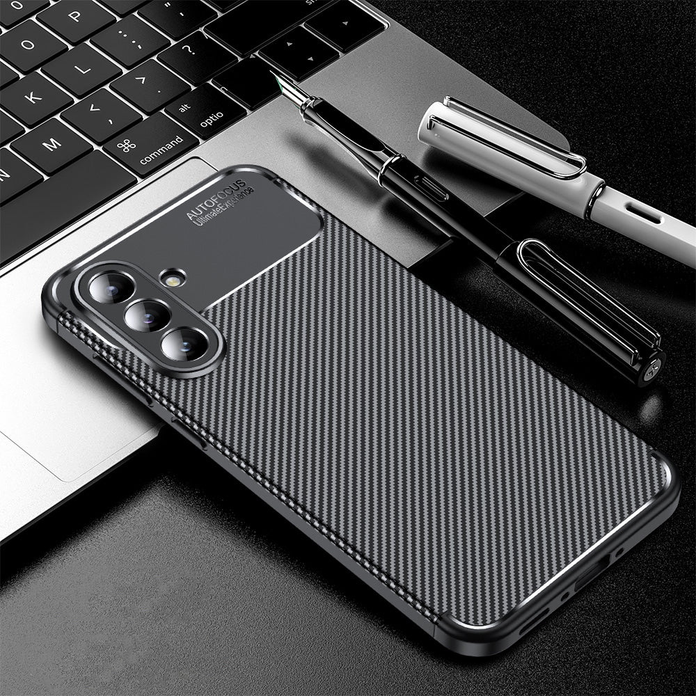 Hülle für Samsung Galaxy A36 A366, Techsuit, CarbonFiber, Schwarz