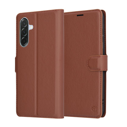 Coque pour Samsung Galaxy A36 A366, Techsuit, Leather Folio, Marron