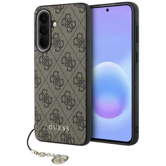 Hülle für Samsung Galaxy A37 5G, Guess, 4G Classic Logo Charm, Braun