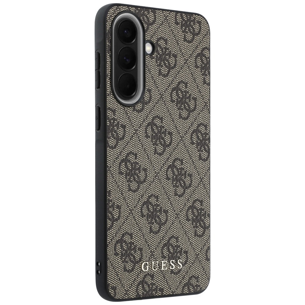 Custodia per Samsung Galaxy A37 5G, Guess, 4G Classic Logo Charm, Marrone