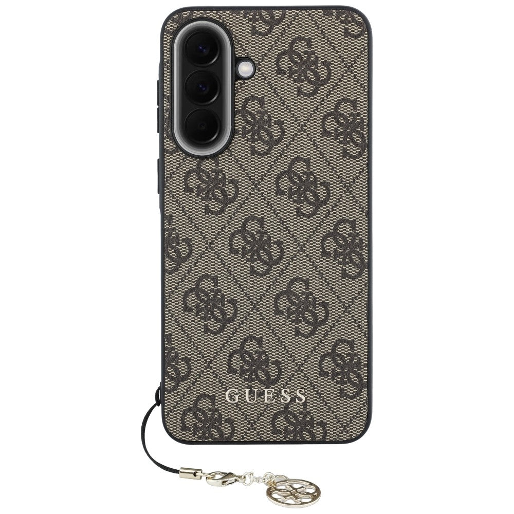 Custodia per Samsung Galaxy A37 5G, Guess, 4G Classic Logo Charm, Marrone