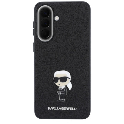 Hülle für Samsung Galaxy A37 5G, Karl Lagerfeld, Glitter Fixed Ikonik Karl, Schwarz