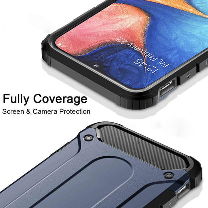 Custodia per Samsung Galaxy A40 A405, Techsuit, Hybrid Armor, Nera