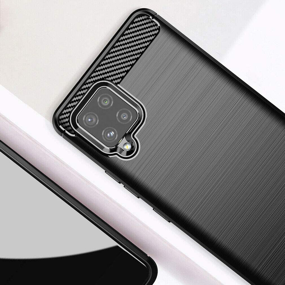 Coque pour Samsung Galaxy A42 5G A426, Techsuit, Carbone, Noire