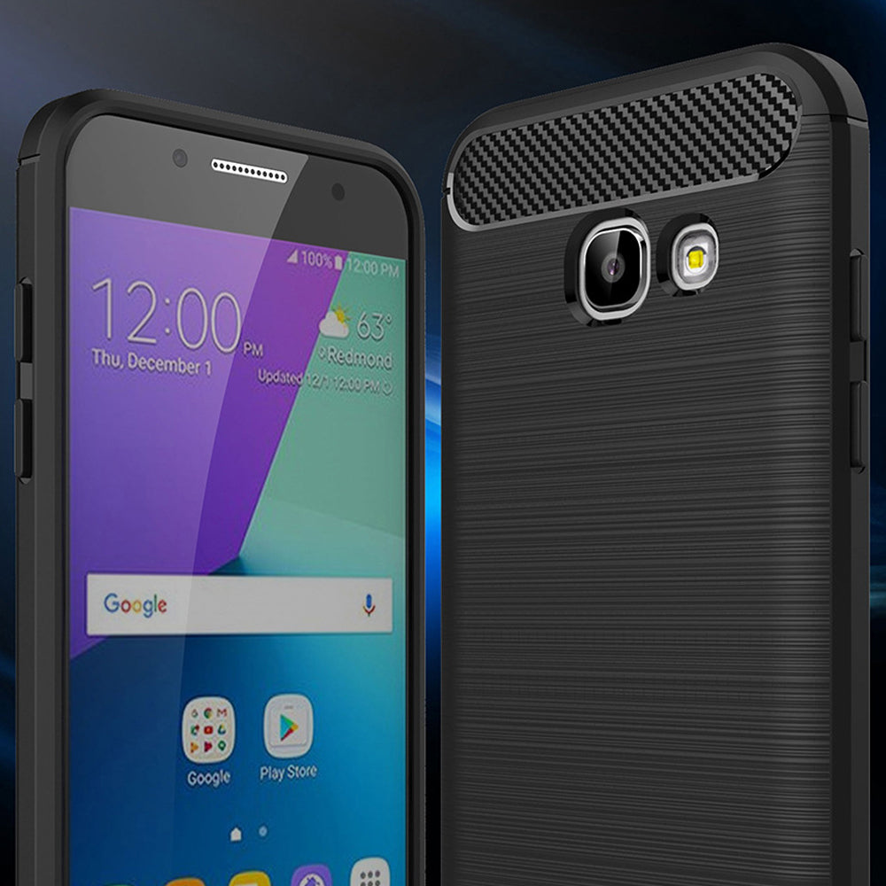 Hülle für Samsung Galaxy A5 (2017) A520, Techsuit, Carbon, Schwarz