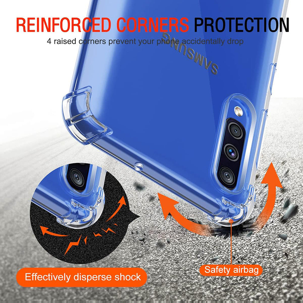 Custodia per Samsung Galaxy A50s A507 / A30s A307 / A50 A505, Techsuit, Shockproof Clear, Trasparente