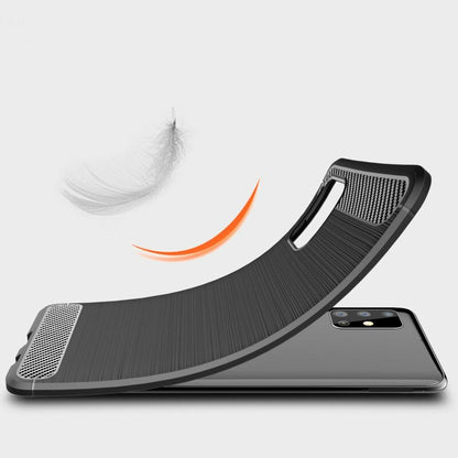 Custodia per Samsung Galaxy A51 A515, Techsuit, Carbonio, Nera