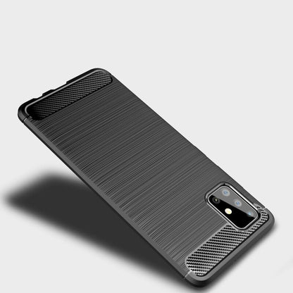 Custodia per Samsung Galaxy A51 A515, Techsuit, Carbonio, Nera