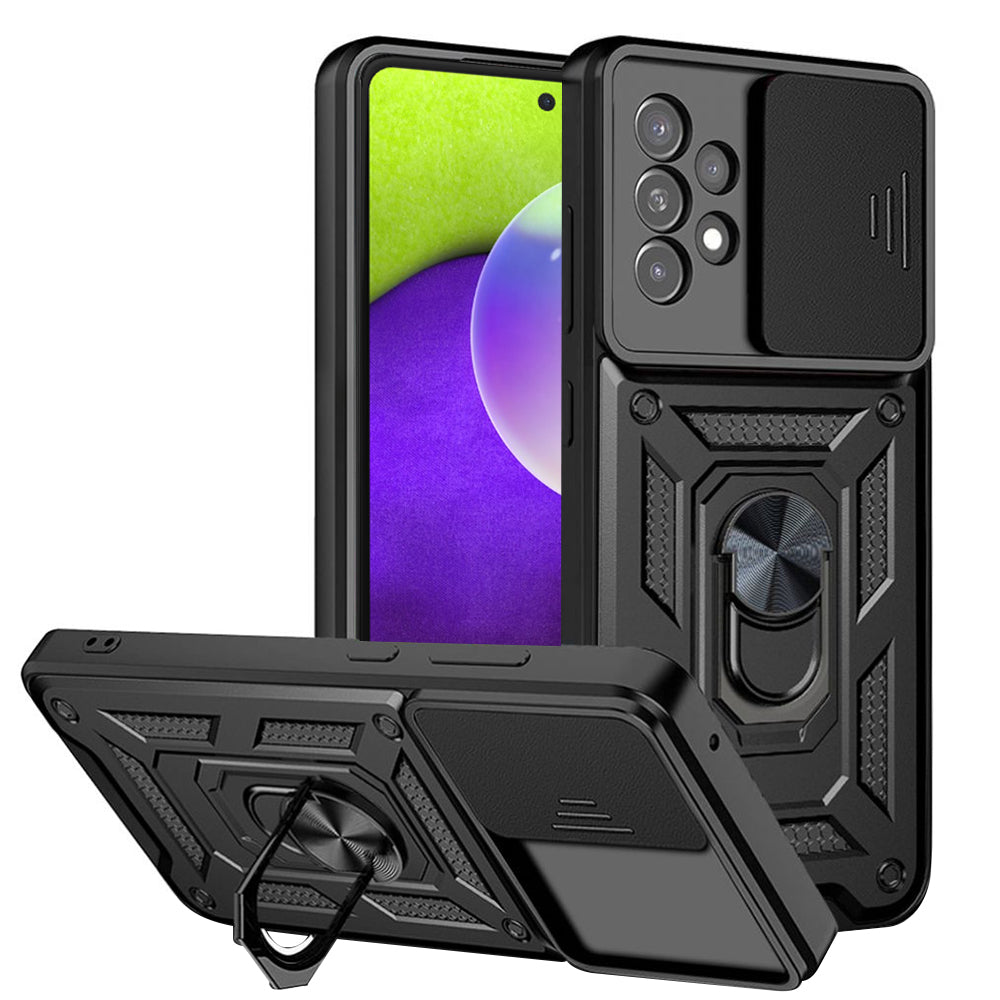 Coque pour Samsung Galaxy A52s 5G A528 / A52 5G A526 / A52 A525, Techsuit, CamShield, Noire