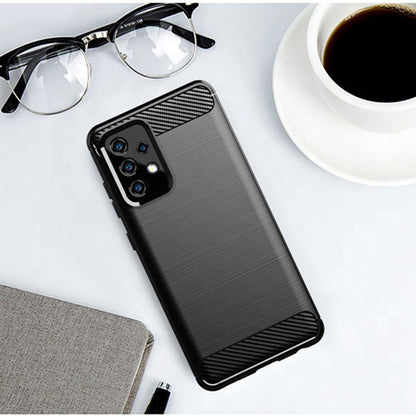 Hülle für Samsung Galaxy A52s 5G A528 / A52 5G A526 / A52 A525, Techsuit, Carbon, Schwarz