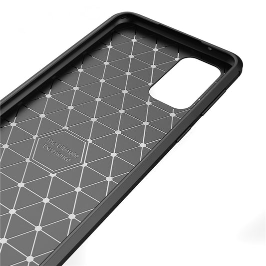 Custodia per Samsung Galaxy A52s 5G A528 / A52 5G A526 / A52 A525, Techsuit, Carbonio, Nera
