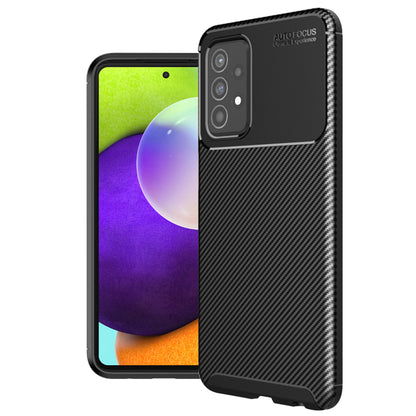 Coque pour Samsung Galaxy A52s 5G A528 / A52 5G A526 / A52 A525, Techsuit, Fibre de carbone, Noire