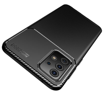 Coque pour Samsung Galaxy A52s 5G A528 / A52 5G A526 / A52 A525, Techsuit, Fibre de carbone, Noire