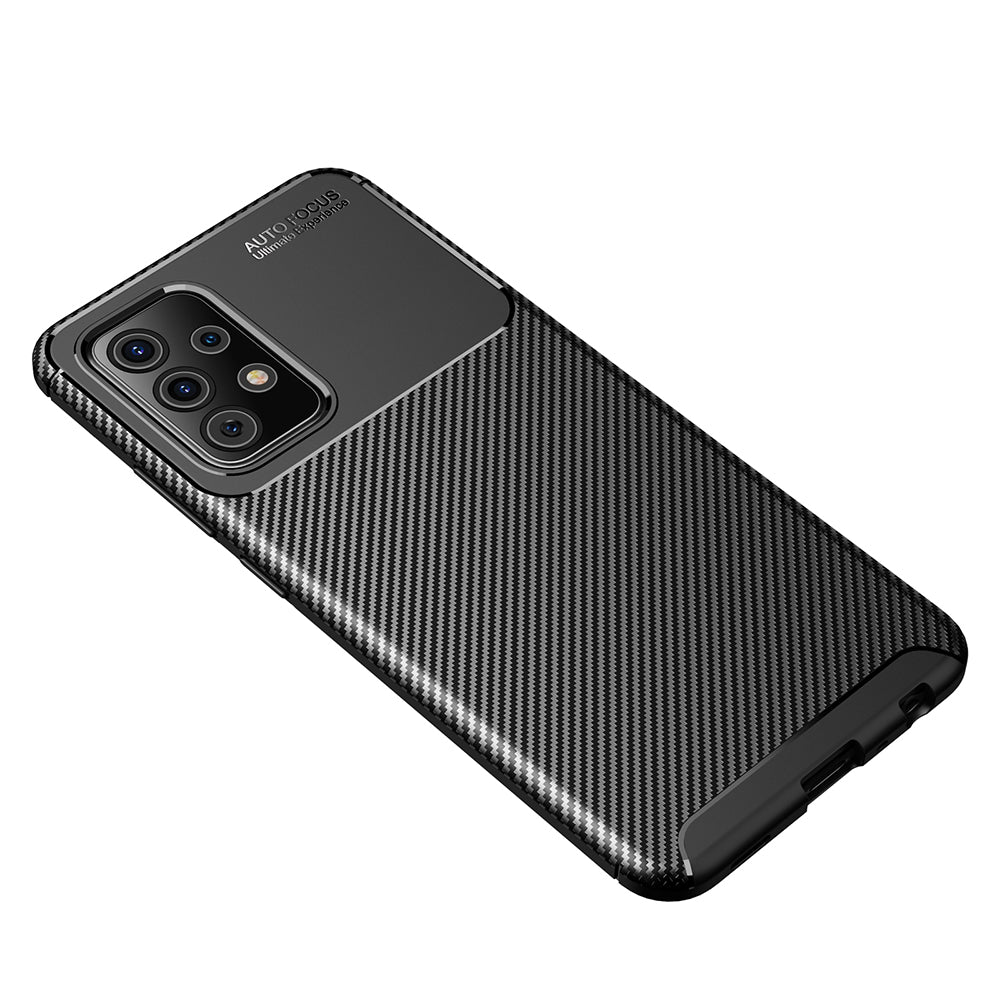 Coque pour Samsung Galaxy A52s 5G A528 / A52 5G A526 / A52 A525, Techsuit, Fibre de carbone, Noire