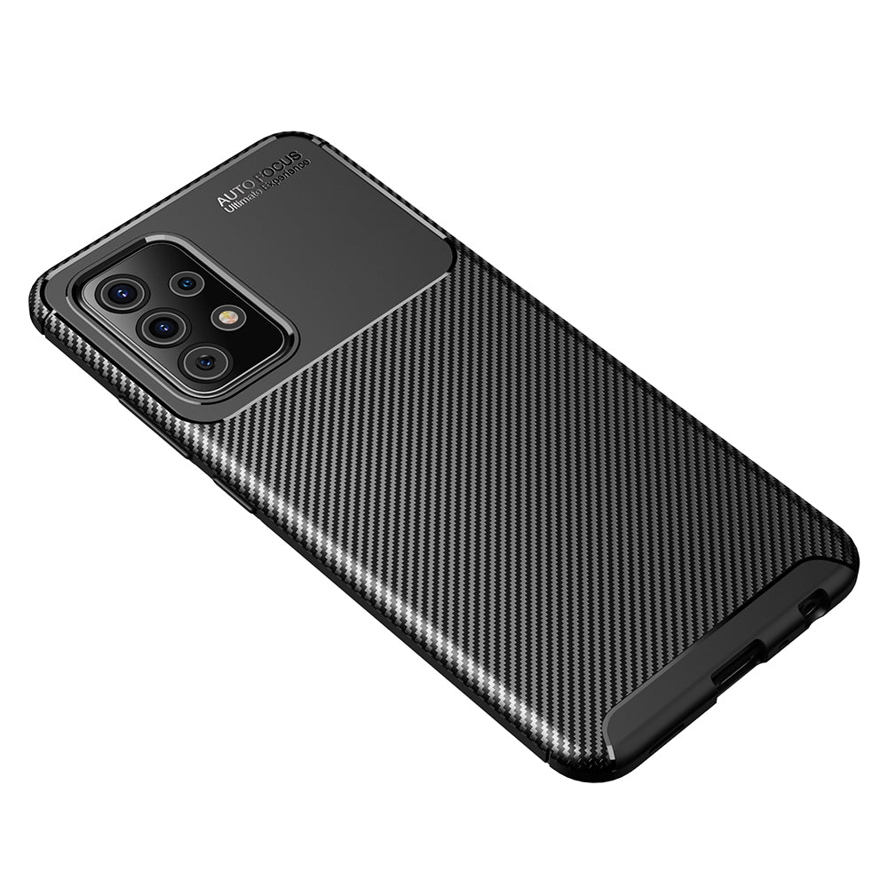 Coque pour Samsung Galaxy A52s 5G A528 / A52 5G A526 / A52 A525, Techsuit, Fibre de carbone, Noire