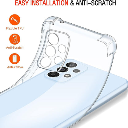 Custodia per Samsung Galaxy A53 5G A536, Techsuit, Shockproof Clear, Trasparente