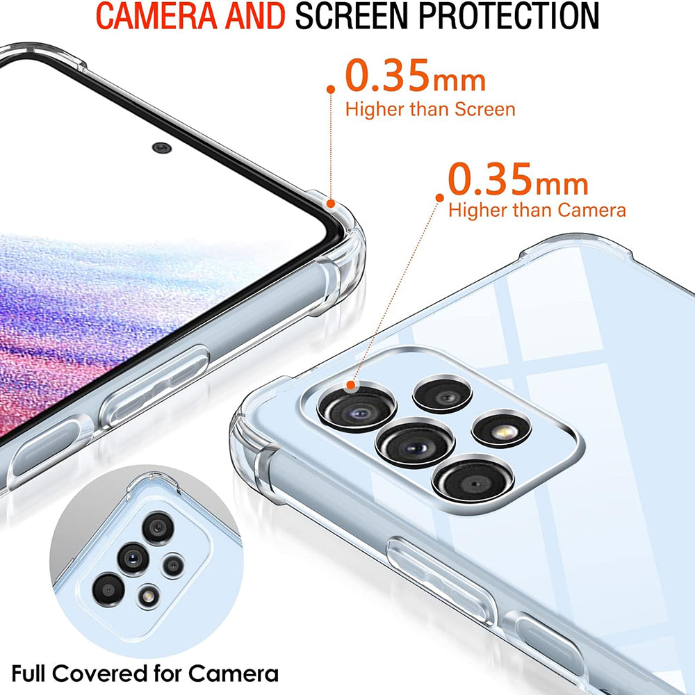 Custodia per Samsung Galaxy A53 5G A536, Techsuit, Shockproof Clear, Trasparente