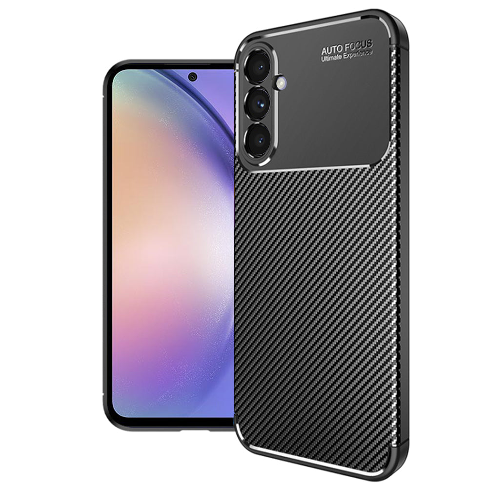 Hülle für Samsung Galaxy A54 A546, Techsuit, CarbonFiber, Schwarz