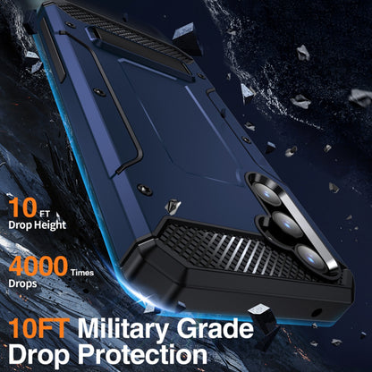 Custodia per Samsung Galaxy A54 A546, Techsuit, Hybrid Armor Kickstand, Blu