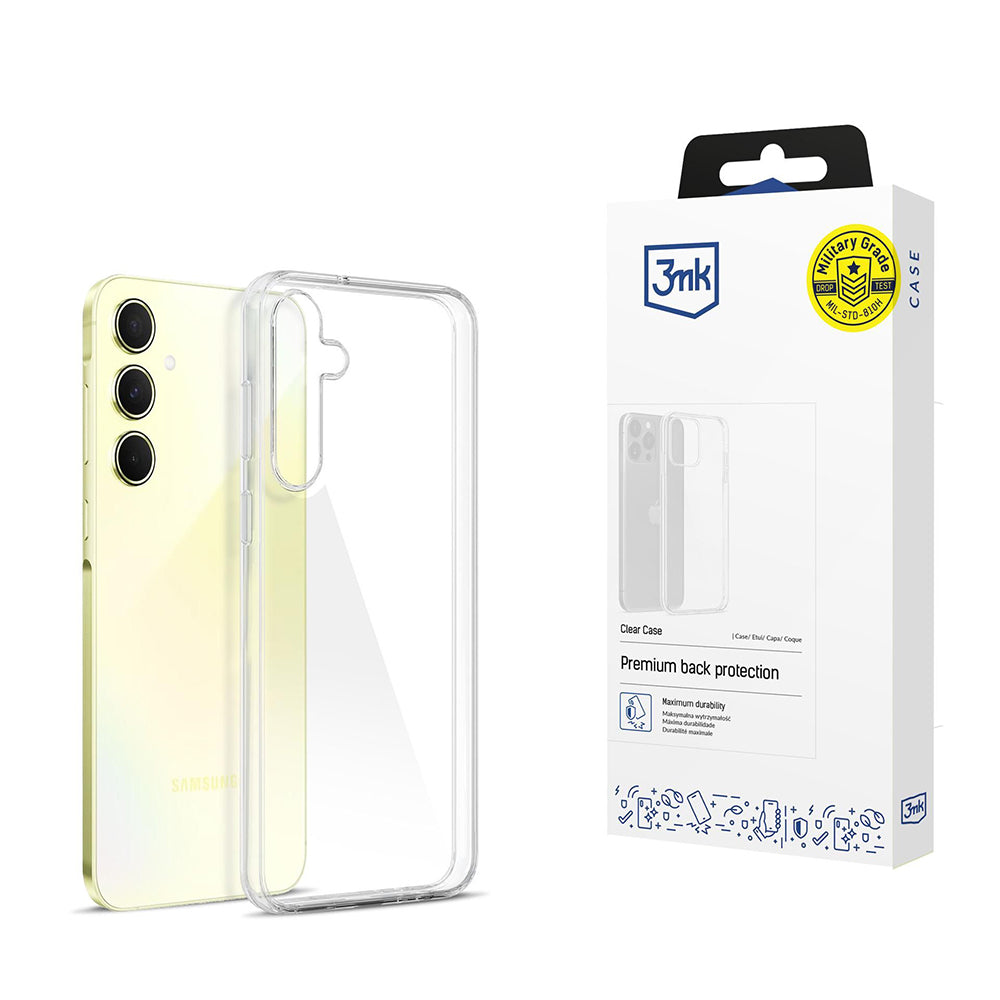 Custodia per Samsung Galaxy A55 5G A556, 3MK, Clear, Trasparente