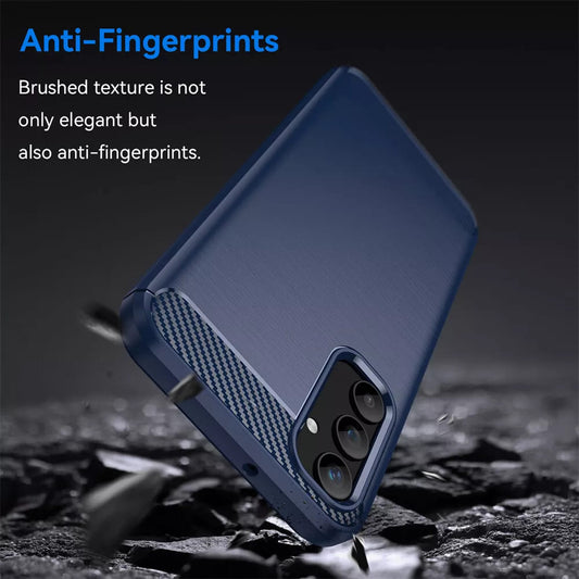 Custodia per Samsung Galaxy A55 5G A556, Techsuit, Carbonio, Blu