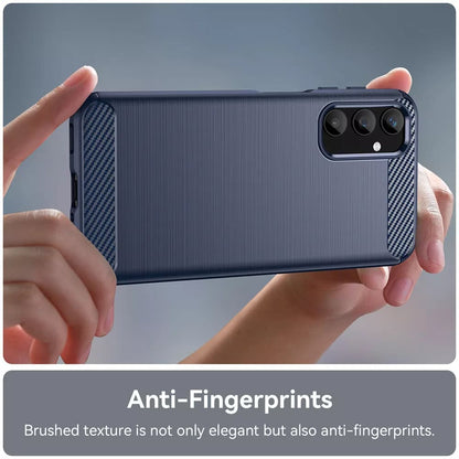 Coque pour Samsung Galaxy A55 5G A556, Techsuit, Carbone, Bleue