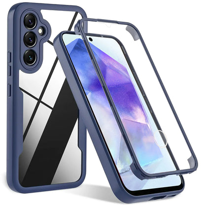 Custodia per Samsung Galaxy A55 5G A556, Techsuit, ColorVerse 360, Blu