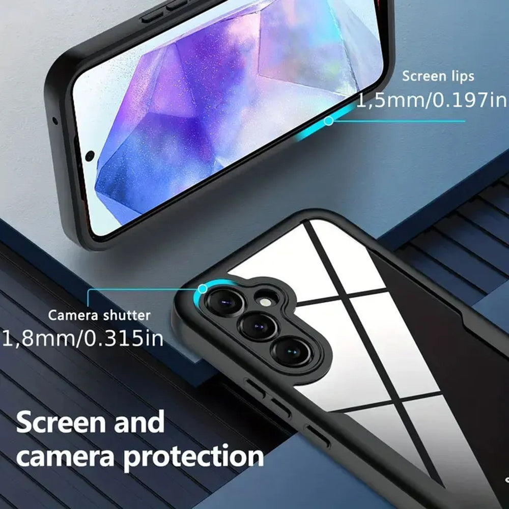 Custodia per Samsung Galaxy A55 5G A556, Techsuit, ColorVerse 360, Blu