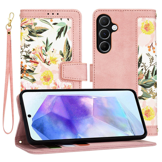 Custodia per Samsung Galaxy A55 5G A556, Techsuit, FlipCraft, Rosa