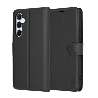Custodia per Samsung Galaxy A55 5G A556, Techsuit, Leather Folio, Nera
