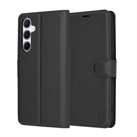 Custodia per Samsung Galaxy A55 5G A556, Techsuit, Leather Folio, Nera