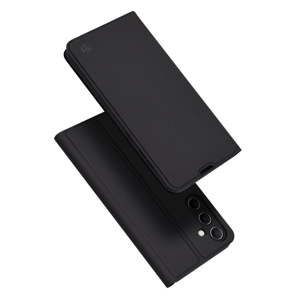 Custodia per Samsung Galaxy A55 5G A556, Techsuit, Magskin Book, Nera