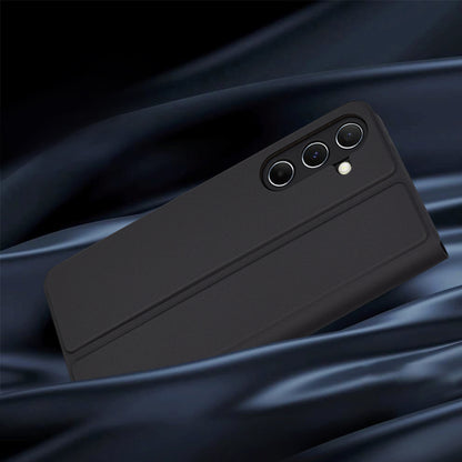 Custodia per Samsung Galaxy A55 5G A556, Techsuit, Magskin Book, Nera