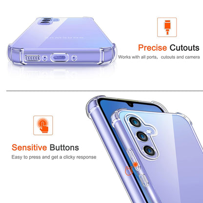Custodia per Samsung Galaxy A55 5G A556, Techsuit, Shockproof Clear, Trasparente