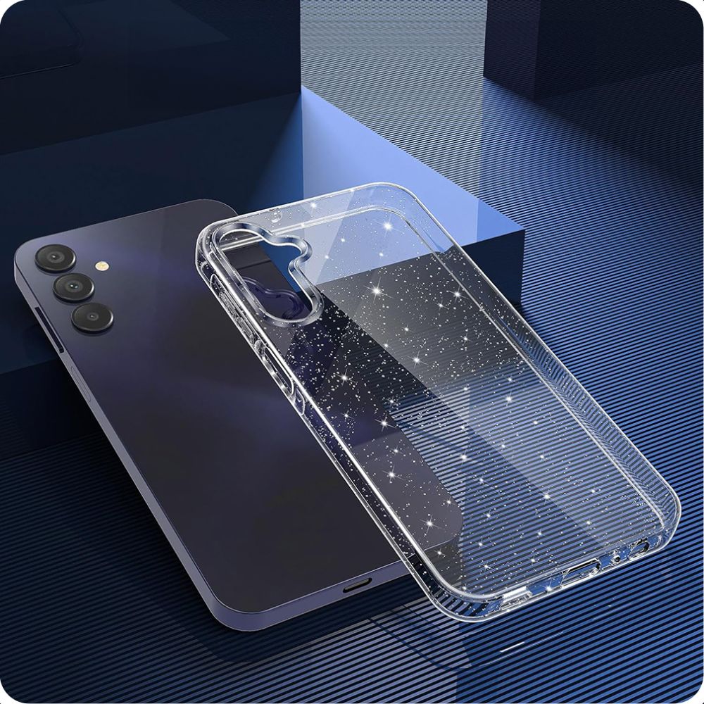 Coque pour Samsung Galaxy A55 5G A556, Techsuit, SparkleSkin, Transparente