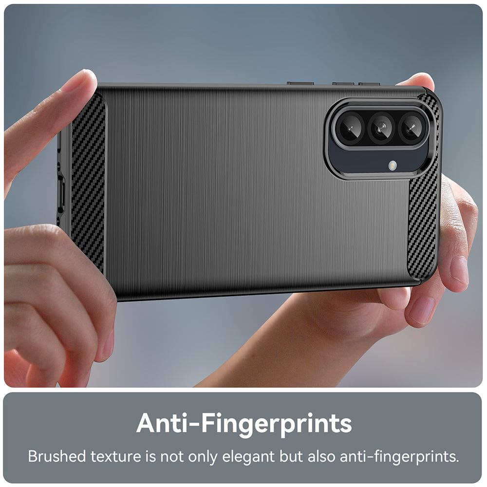 Hülle für Samsung Galaxy A56 A566 / A36 A366, Techsuit, Carbon, Schwarz