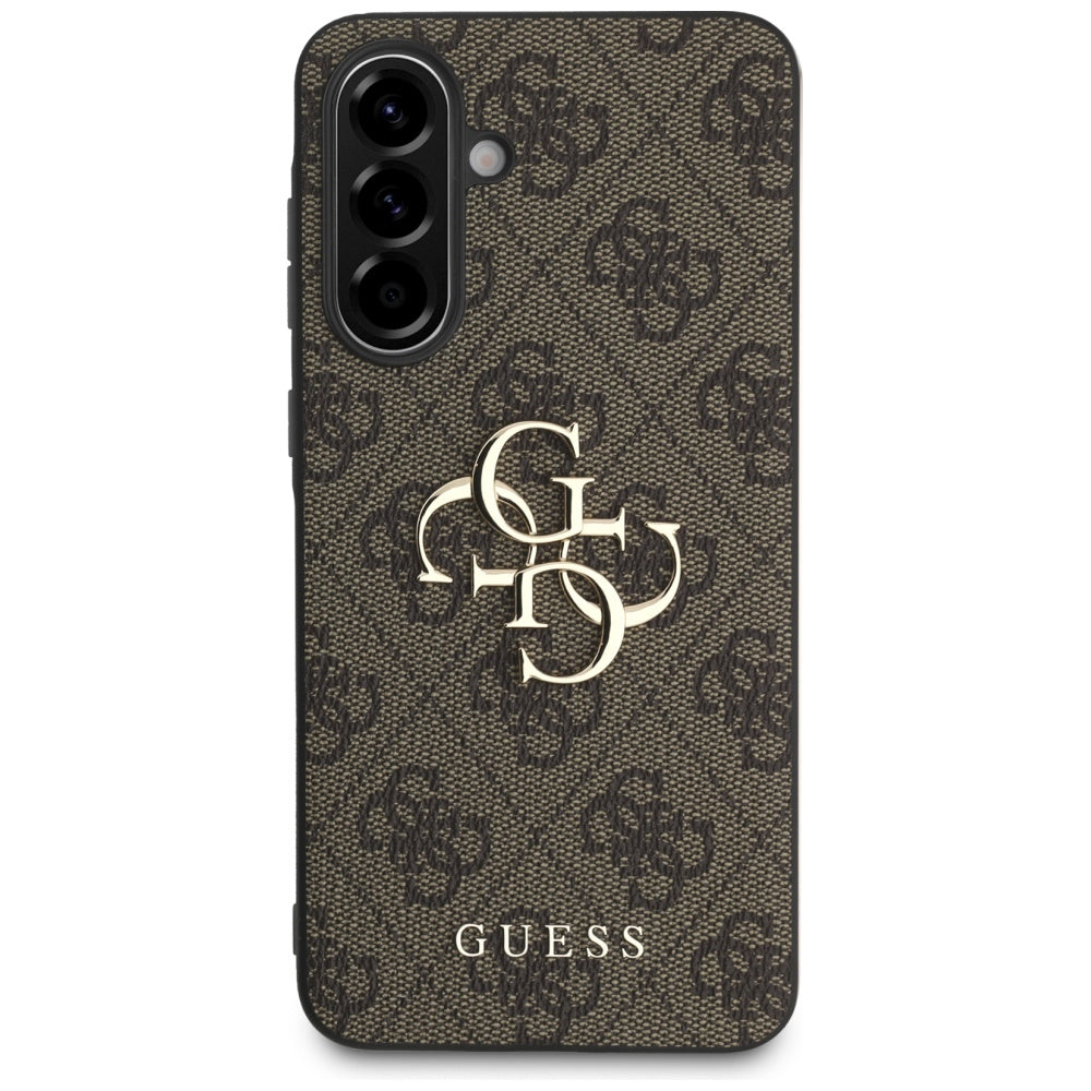 Custodia per Samsung Galaxy A56 A566, Guess, 4G Big Logo, Marrone