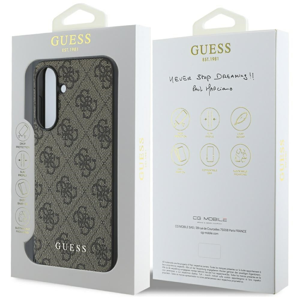 Hülle für Samsung Galaxy A56 A566, Guess, 4G Charm, Braun