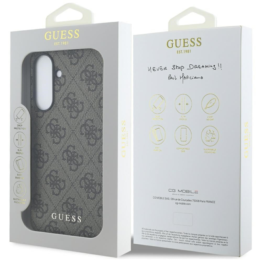 Custodia per Samsung Galaxy A56 A566, Guess, 4G Classic, Marrone