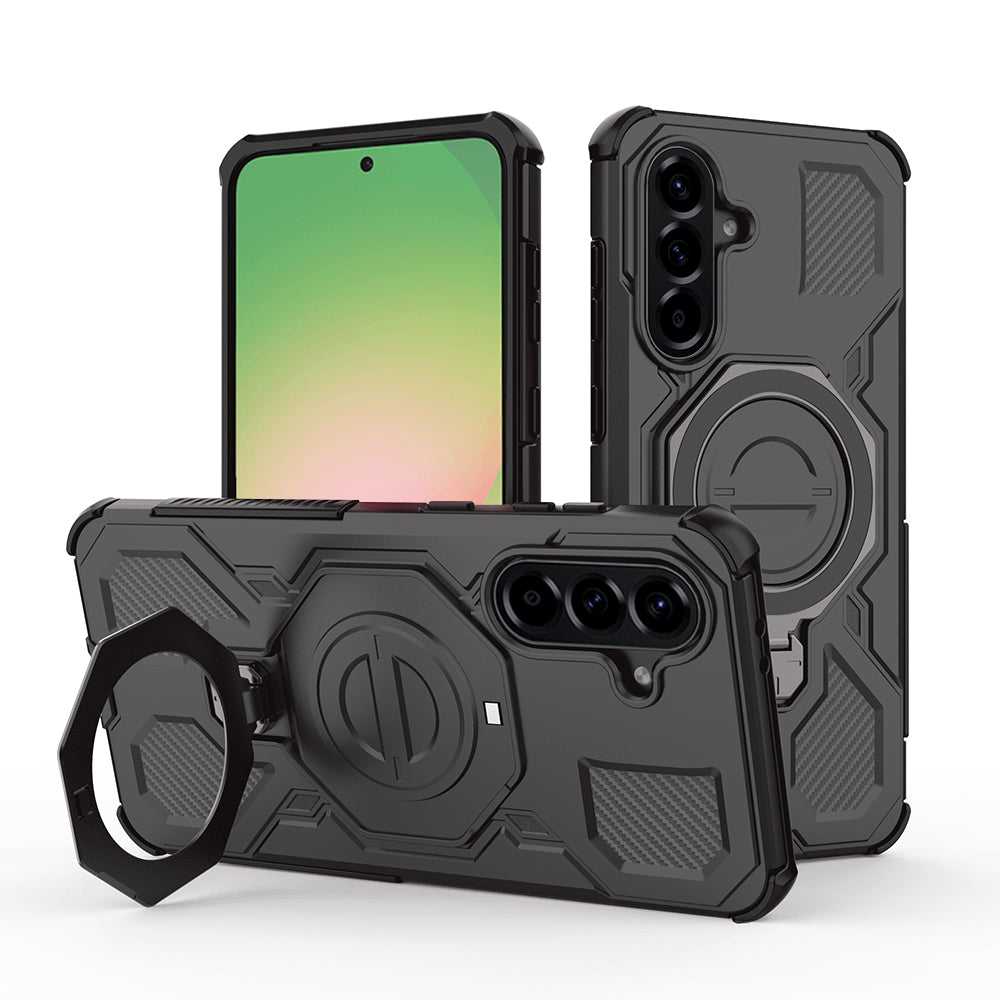 Coque pour Samsung Galaxy A56 A566, Techsuit, Carbon Shield Pro, Noire