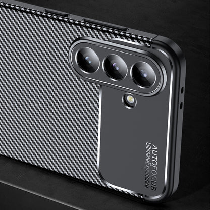 Custodia per Samsung Galaxy A56 A566, Techsuit, CarbonFiber, Nera
