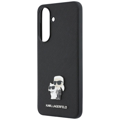 Custodia per Samsung Galaxy A57 5G, Karl Lagerfeld, Saffiano Karl & Choupette Metal, Nera