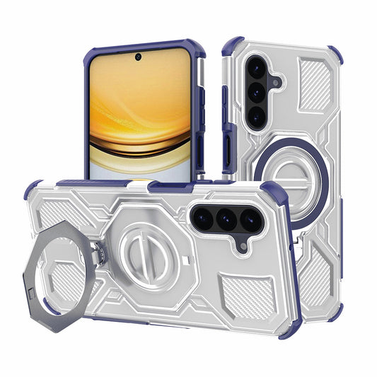 Custodia per Samsung Galaxy A57 5G, Techsuit, Carbon Shield Pro, Blu