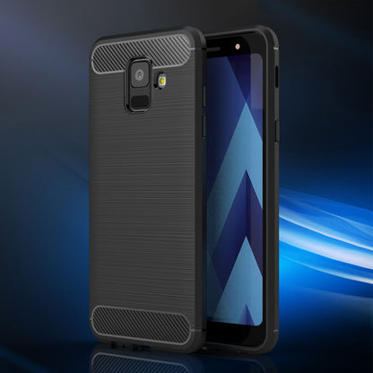 Coque pour Samsung Galaxy A6 (2018) A600, Techsuit, Carbone, Noire