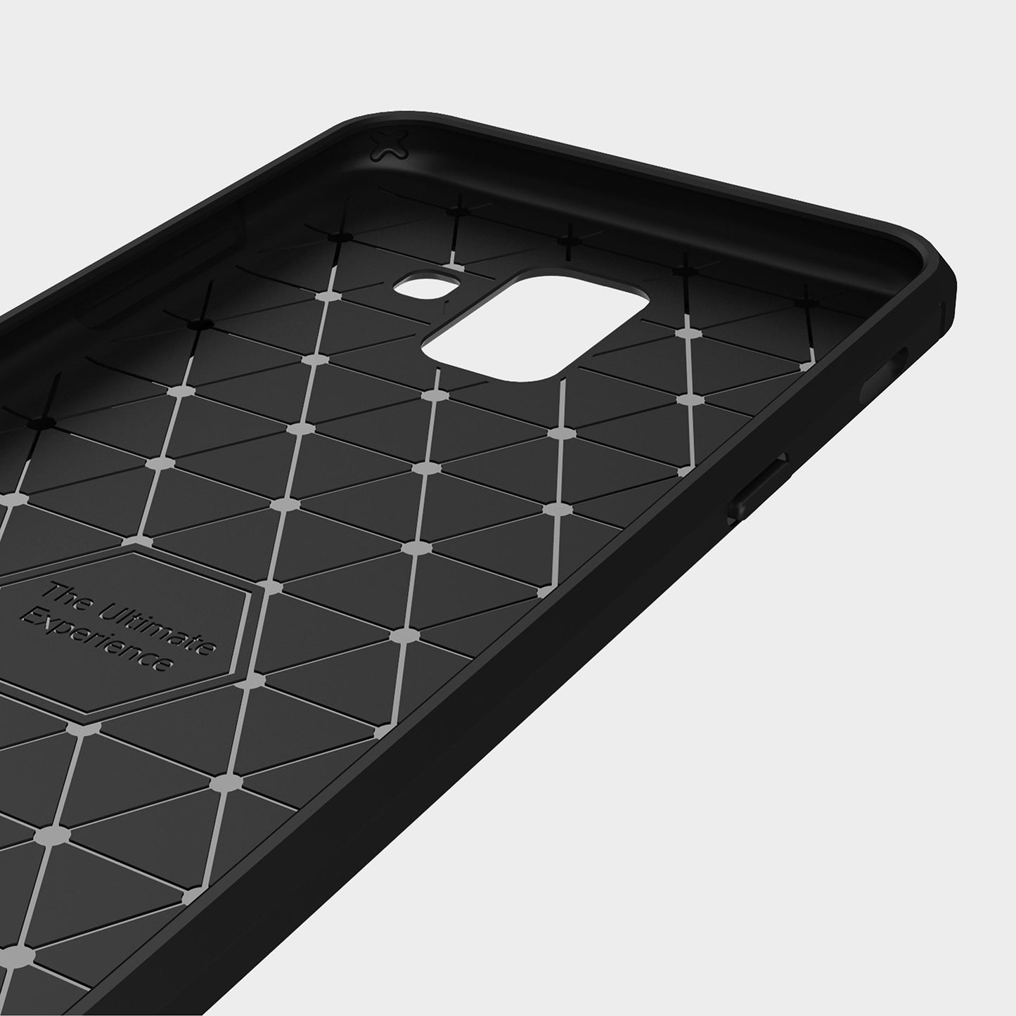 Coque pour Samsung Galaxy A6 (2018) A600, Techsuit, Carbone, Noire