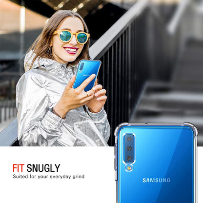 Custodia per Samsung Galaxy A7 (2018) A750, Techsuit, Shockproof Clear, Trasparente