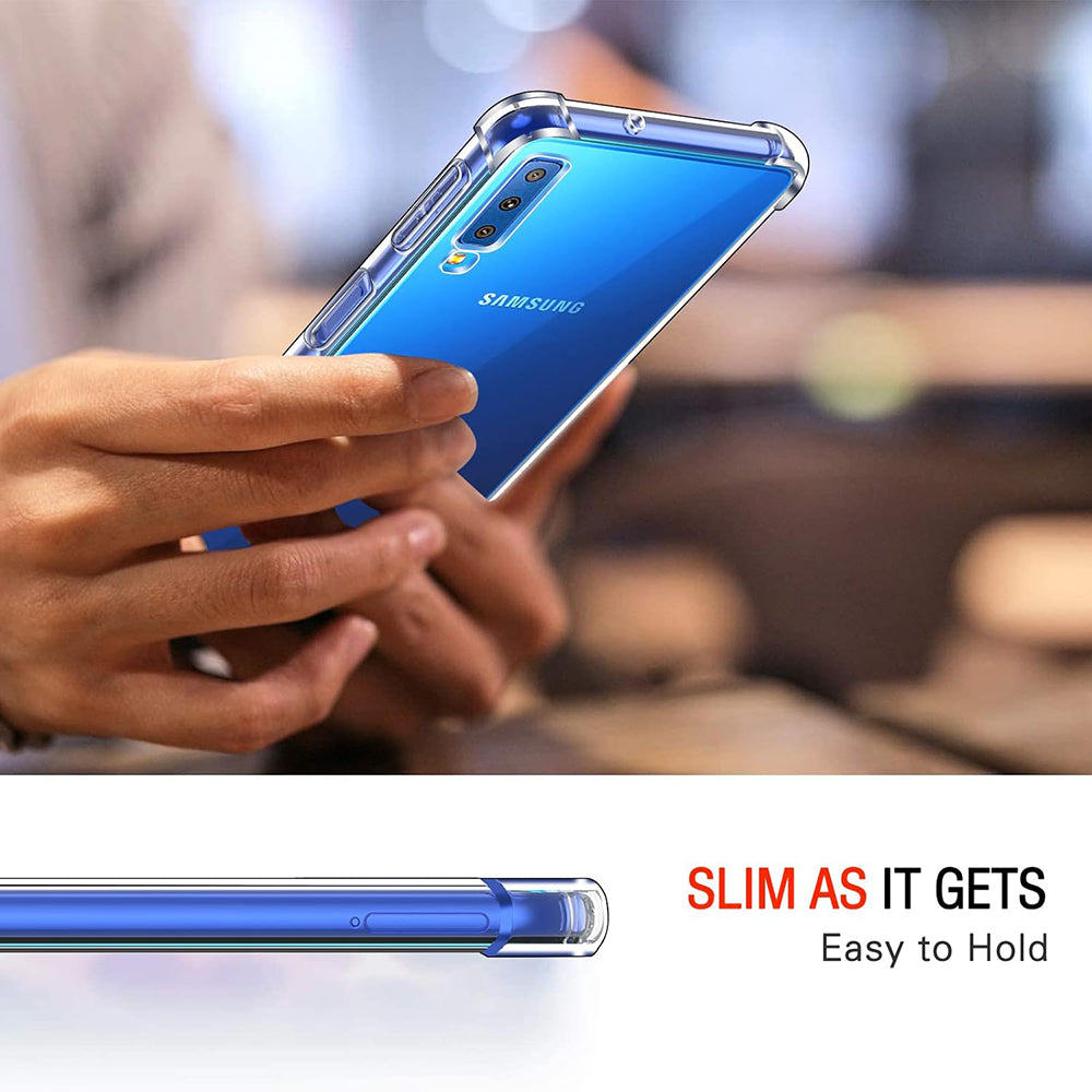 Custodia per Samsung Galaxy A7 (2018) A750, Techsuit, Shockproof Clear, Trasparente