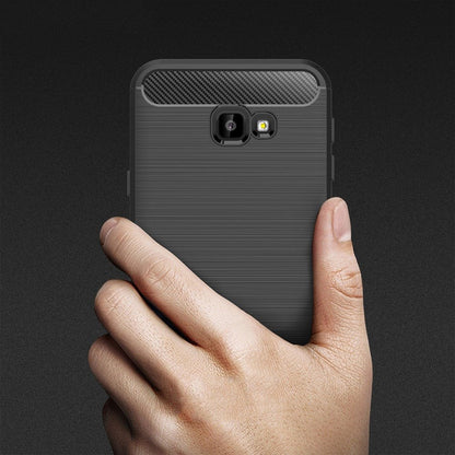 Custodia per Samsung Galaxy J4 Plus (2018) J415, Techsuit, Carbonio, Nera